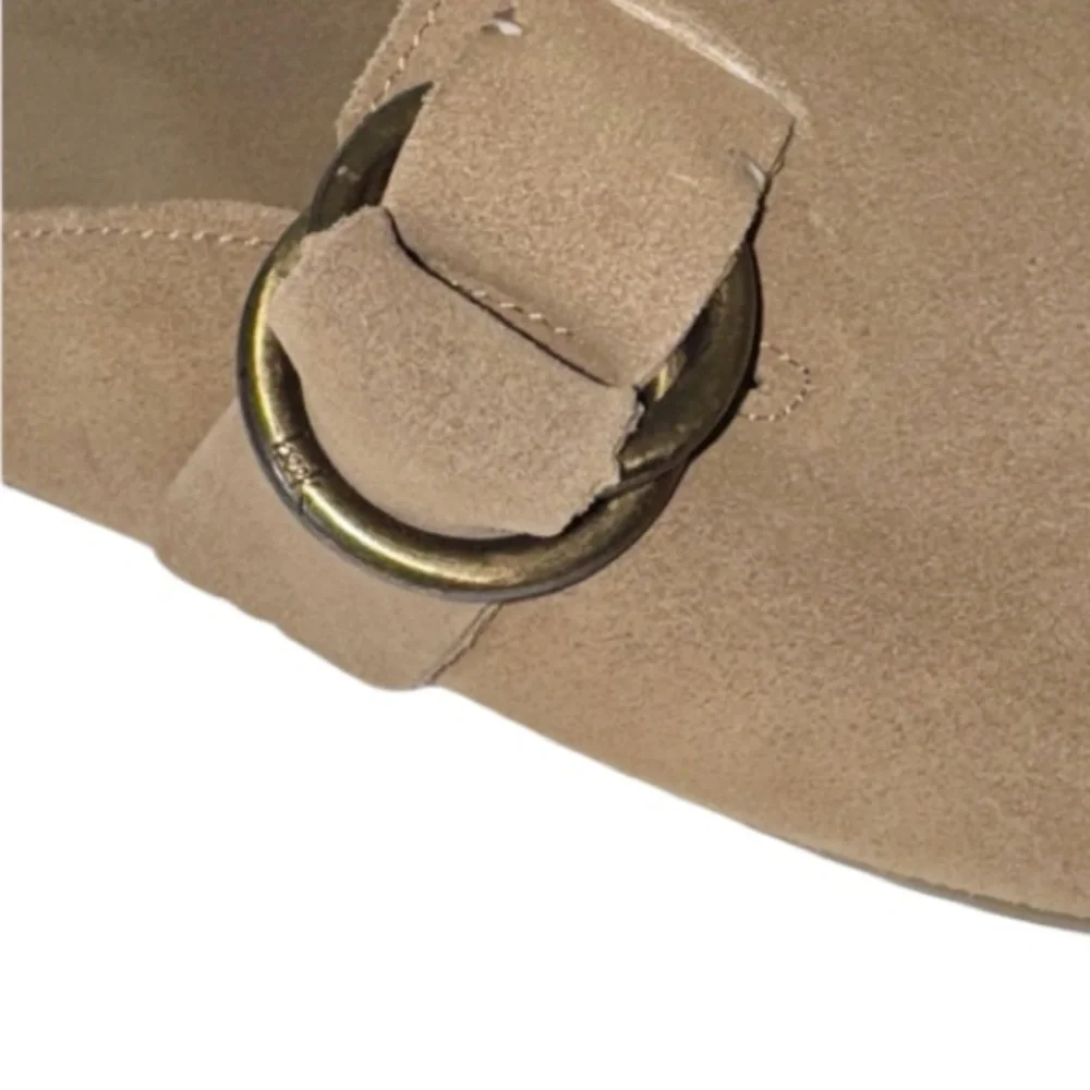 beek Tan Suede Buckle Mules NWOT - Picture 4 of 9